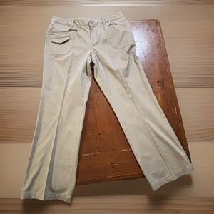 GITANO Women's Size 16 Beige Khaki Pants Mid Rise Straight Leg Stretch